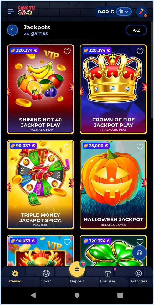 Big wins with Gangstasino’s jackpot slots